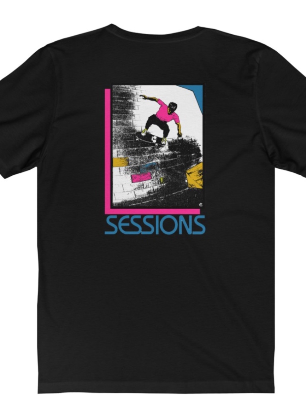 SESSIONS / STEVE CABALLERO Skateboard T-shirt Retro 1987 tee  (Powell tee)